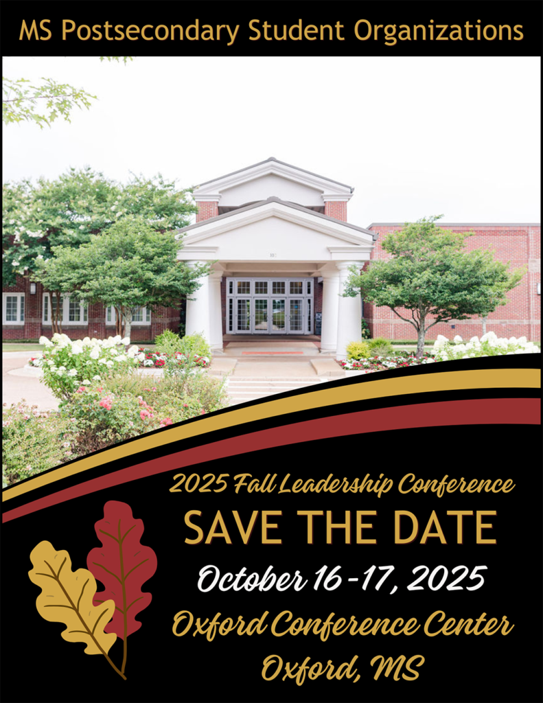 2025 Fall Leadership Conference 
Save the Date Flyer - October 16-17, 2025
Oxford Conference Center